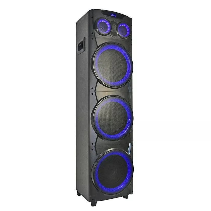 3*10 Inches Woofer Party Portable Outdoor Speakers Altavoz Con Pantalla Blue Tooth HiFi Karaoke Wireless Trolley Speaker
