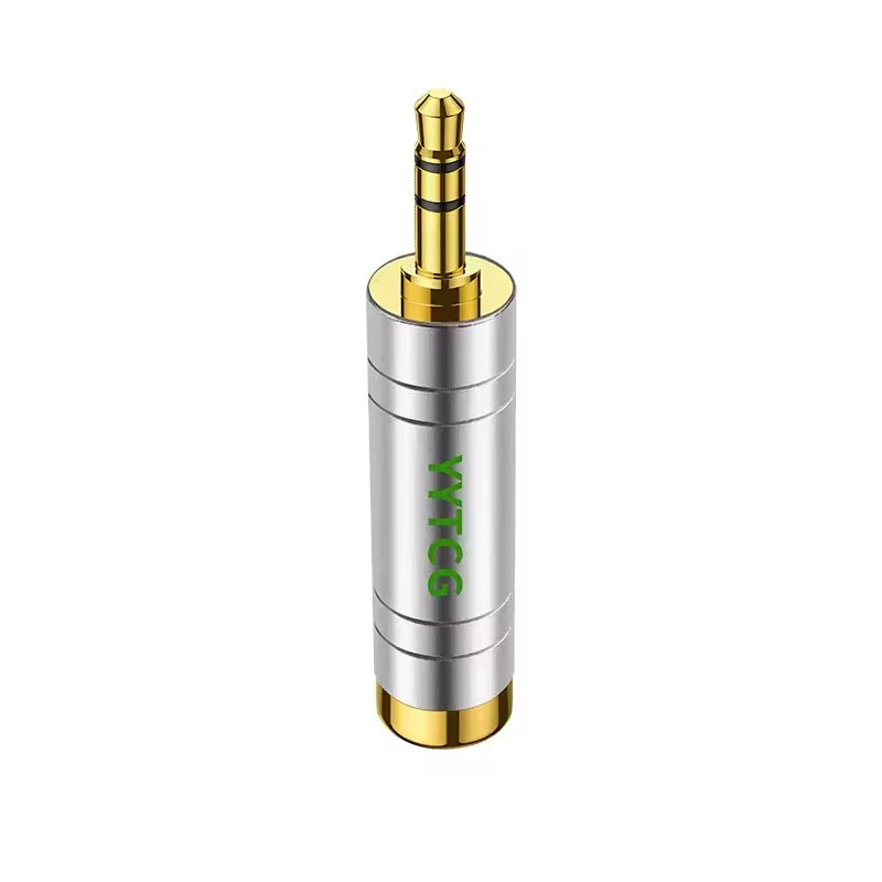 3.5 to 6.5 Female Silver Adapter for Audio Cable Lossless Converter Plug