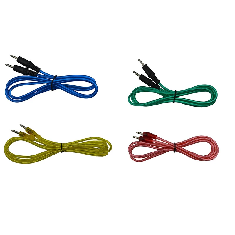 3.5mm-3.5mm Stereo Audio Video Transparent Cable RCA Cable