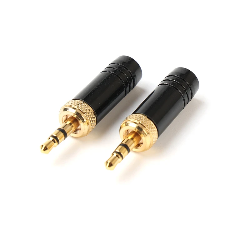 3.5mm 3pole Screw Locking Stereo Jack 3.5 Audio Plug for DIY Soldering Wire
