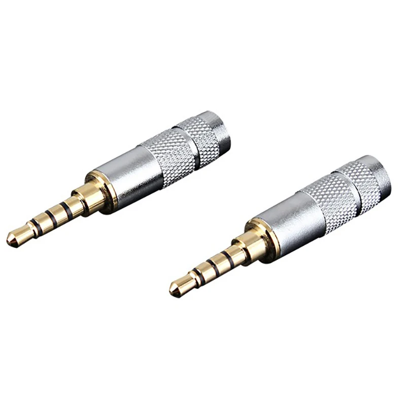 3.5mm 4-Pole Male Earphone Connector Gold-Plated