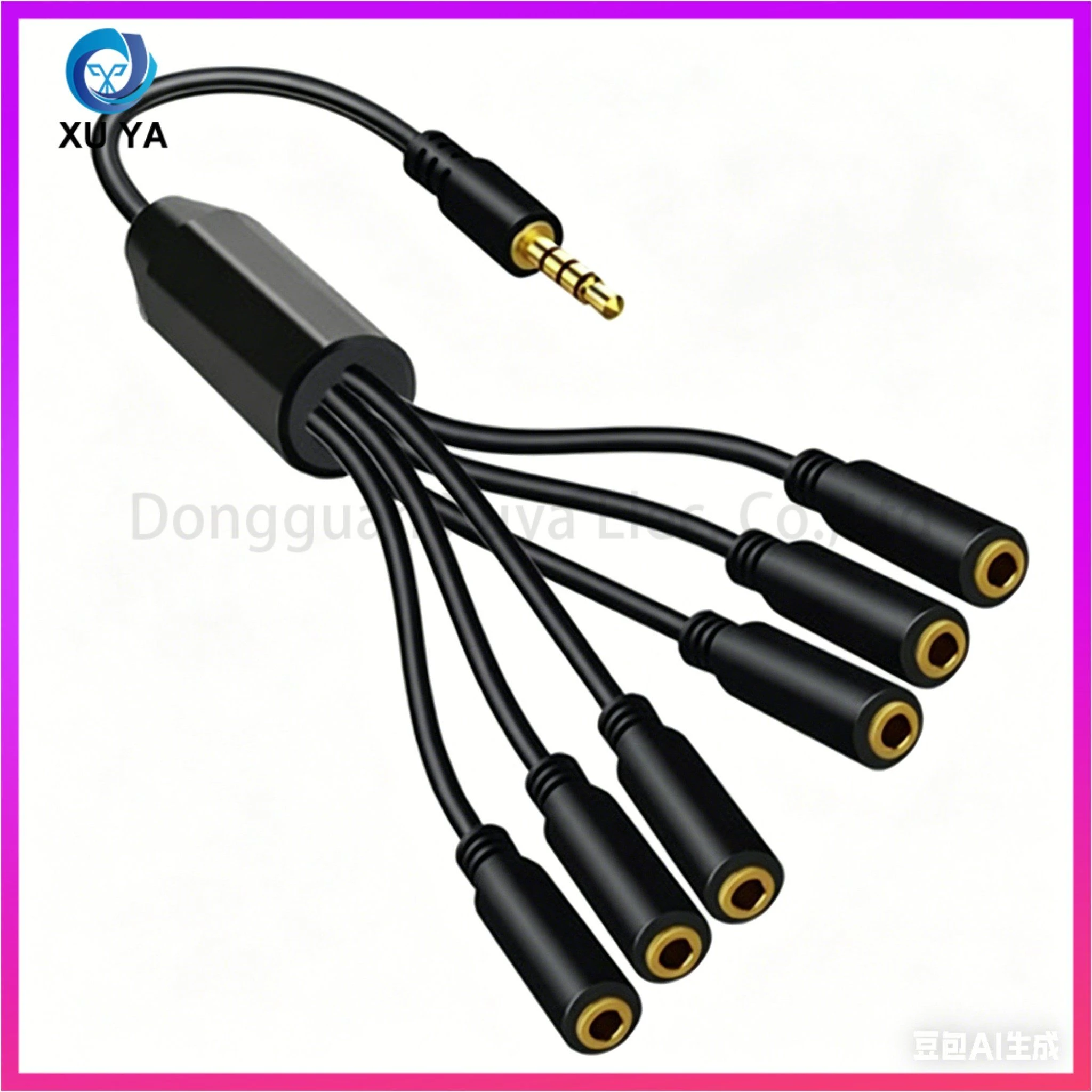 3.5mm Audio Splitter Cable 1 to 2 1 to 3 Multi Port Sharing Extension Cable for PC Laptop Mobile Phone Headphone and AV Devices