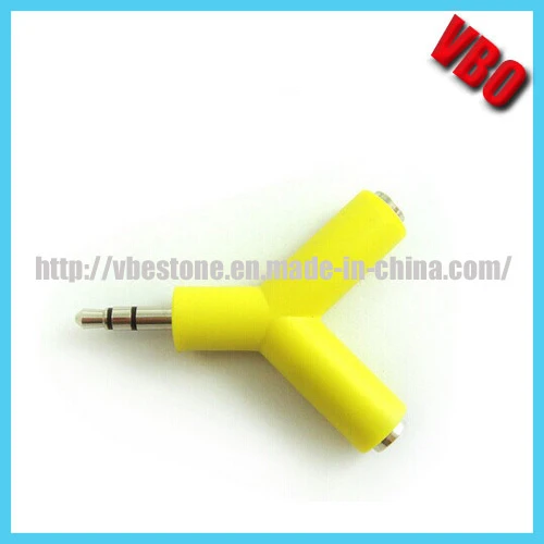 3.5mm Dual Jack Earphone Headphone Audio Adapter/Splitter (AD-128)