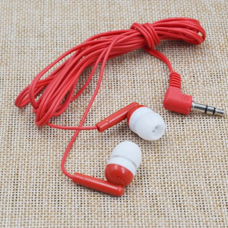 3.5mm Earphone Rubber Tip Stereo Headphones Earbuds Earphone in Bulk Disposable for Airline or Museum