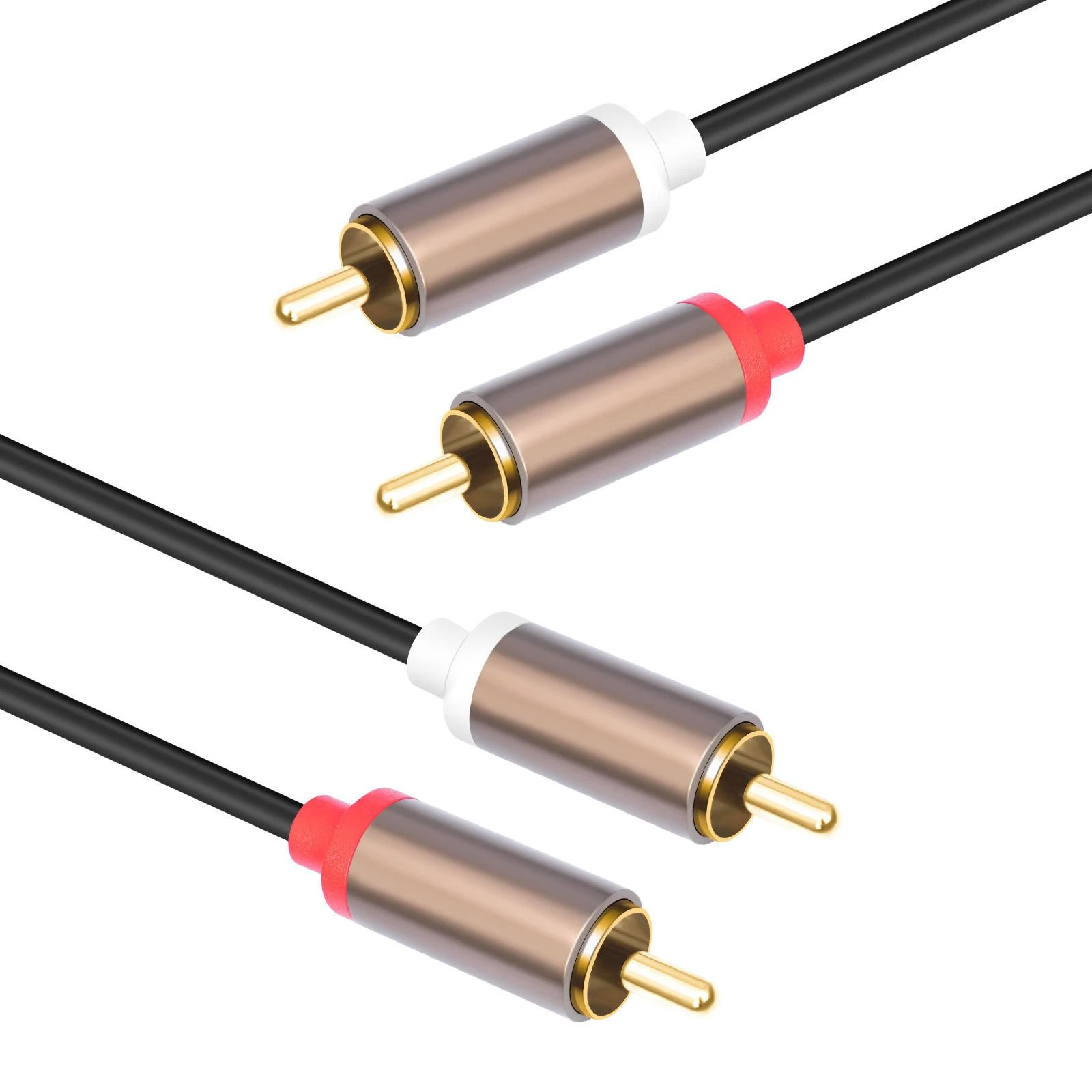 3.5mm Jack to 2RCA Male Audio Cable Gold Plated RCA Audio Cord Stereo Aux Cable for Speaker Amplifier Home Theater Sound System