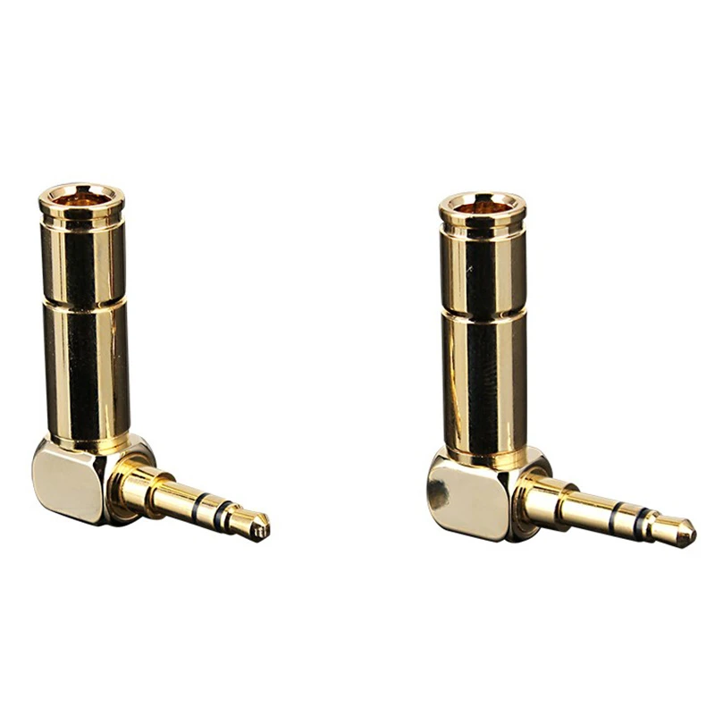 3.5mm Stereo Plug Headphone Connector Right Angle Gold-Plated
