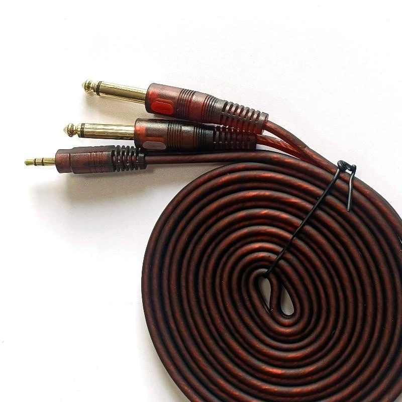 3.5mm Trs to Dual 6.35mm Ts Audio Splitter Cable