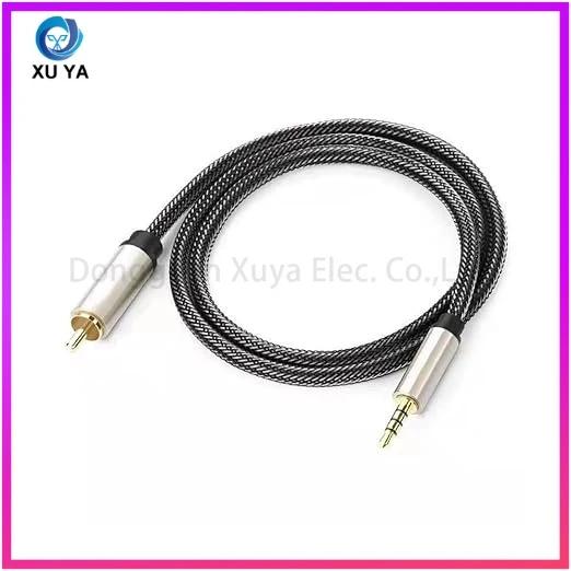 3.5mm to RCA Male Spdif Stereo Digital Cord, Braid Coaxial Audio Cable for HDTV, Speaker, Soundbar, Amplifier and Projector