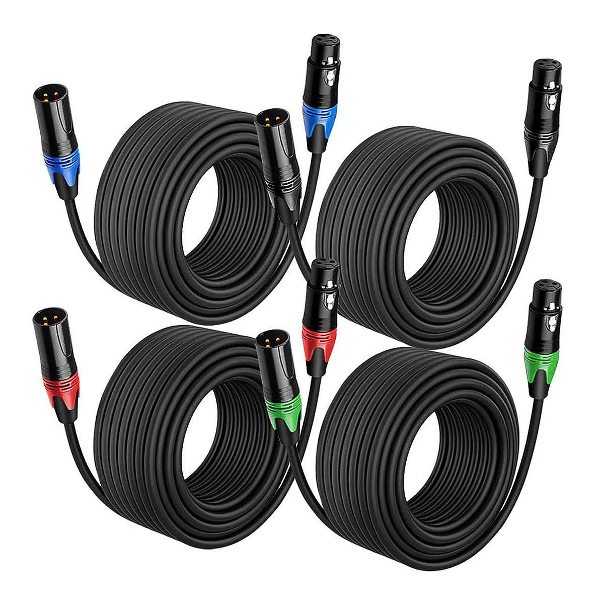 3-Pin XLR HiFi Balance Mic Audio Cable Black Male to Female Microphone Cable
