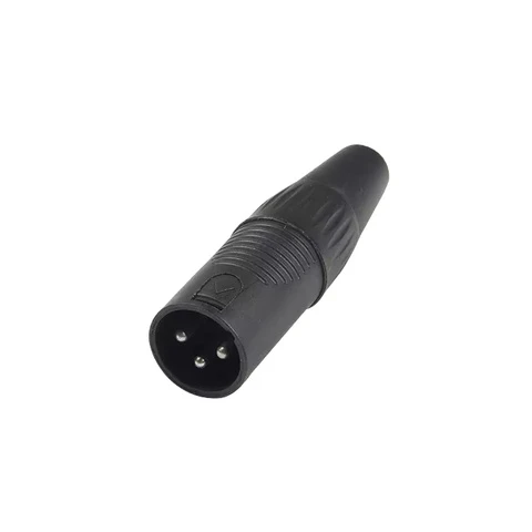 3 Pin XLR Male Black Nickel Plated Audio Connector