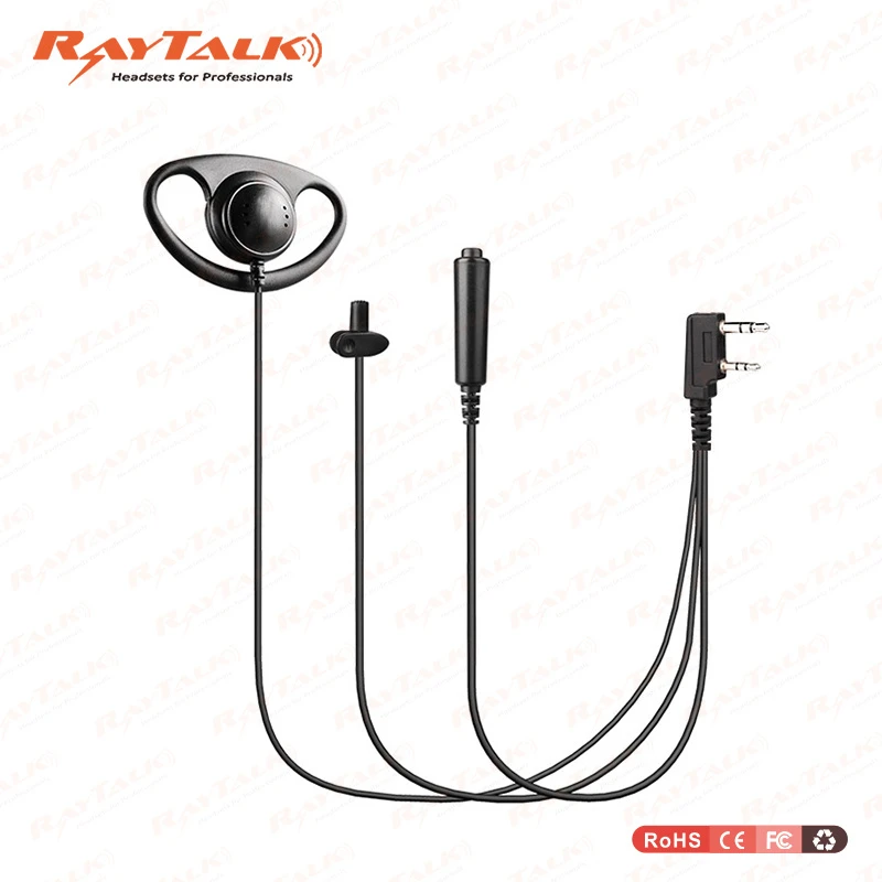 3 Wire Earbud Ear Insert Earpiece for Two Way Radio