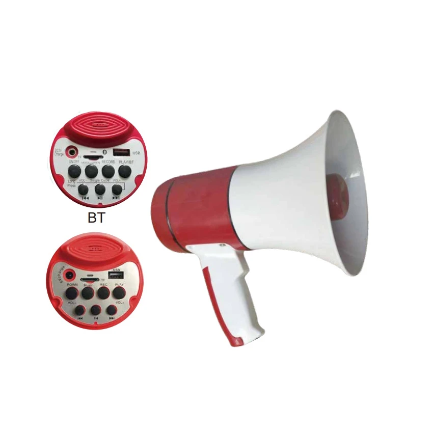 30W Rechargeable Portable Megaphone with Speaker USB TF