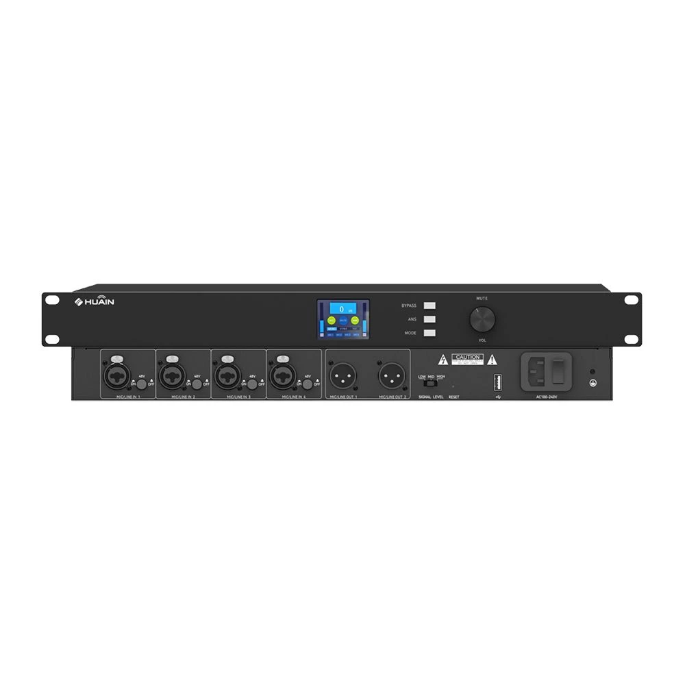 4-Channel Intelligent Feedback Suppressor Digital Audio Conference System with Afc/Ans