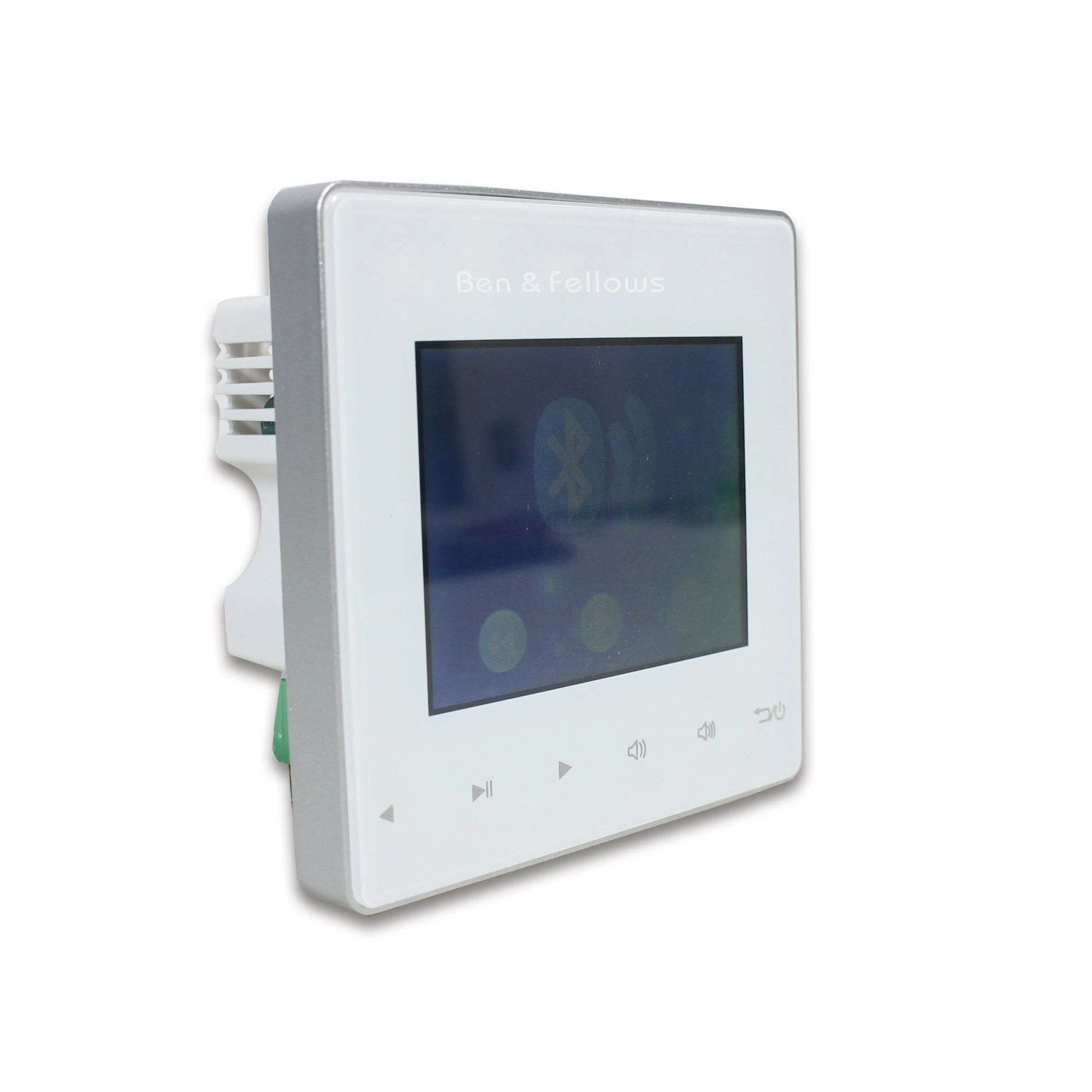 4 Inch Smart Touch Screen Home Sound System Hi-Fi Wall Amplifier 4*25W Equipped with Bluetooth, USB/TF, FM Radio and Aux
