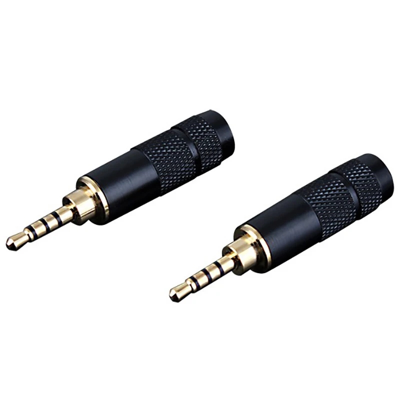 4-Pole 2.5mm Plug Soldering Connector Adapter Audio Connector Gold-Plated
