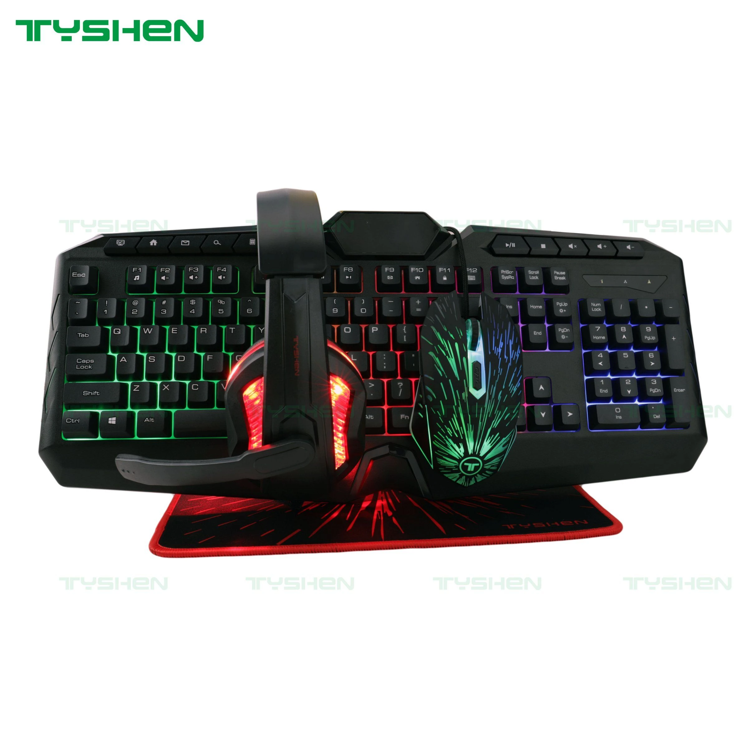 4 in 1 Gaming Combo for Computer Mouse Keyboard Mouse Pad Headset