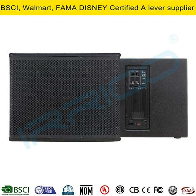 4000W 18″ Active Professional Audio Subwoofer Crossover PA Speaker XLR Output Soundbox