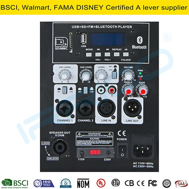 400W RMS Full Range Professional Class H Amplifier for Active Speakers Audio