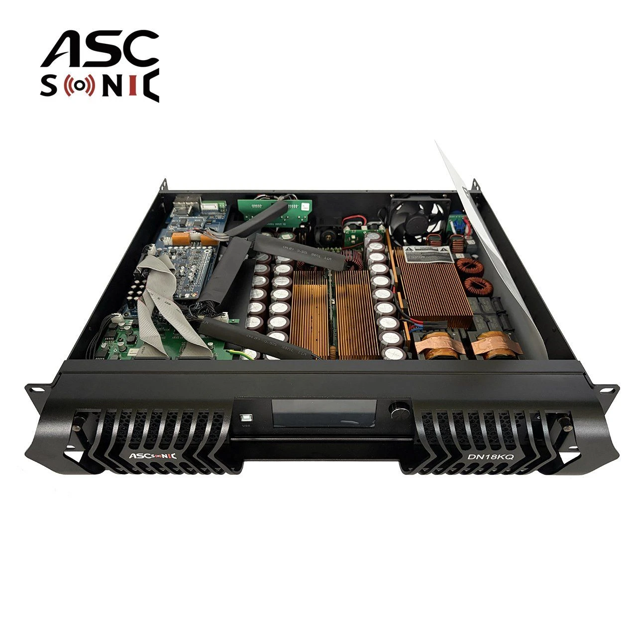 4CH Class D DN18kq Digital Audio Amplifier DSP Control with Dante&Touchscreen