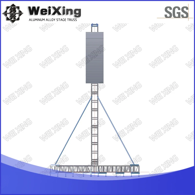 4X4X4m, Height 8m Music Stand Truss Speaking Tube Line Array Speaker Truss PA Tower Truss PA Speaker Line Array Truss