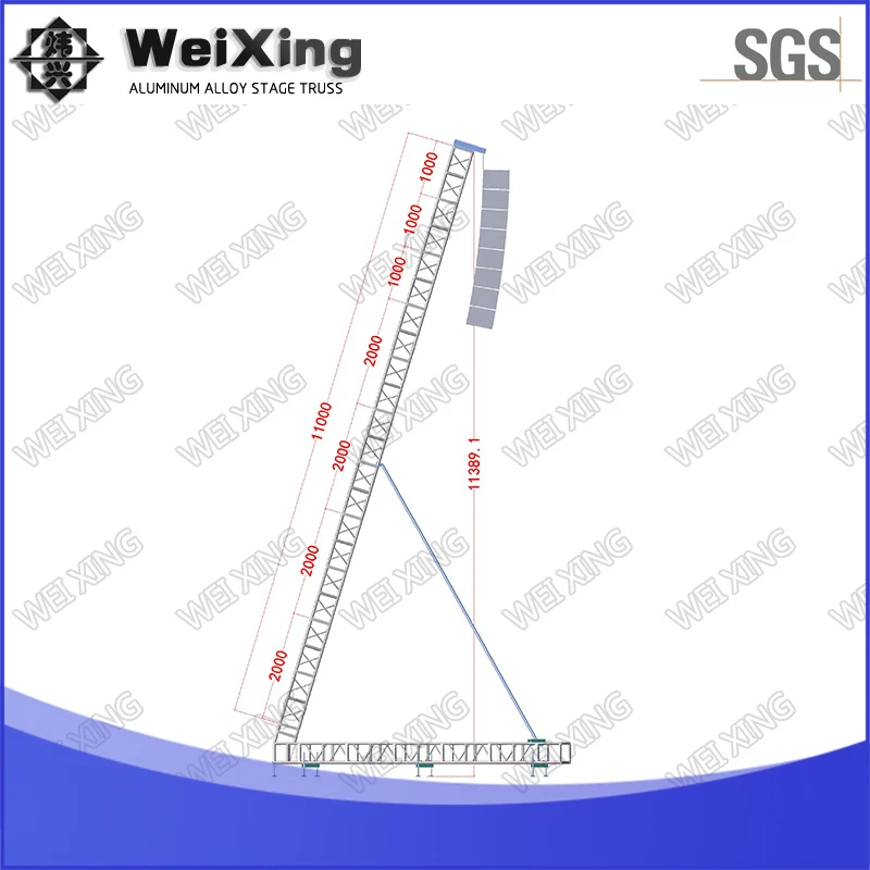 5.5X5.5X11m, Aluminum Truss for Sound System Speaker Truss Line Array System