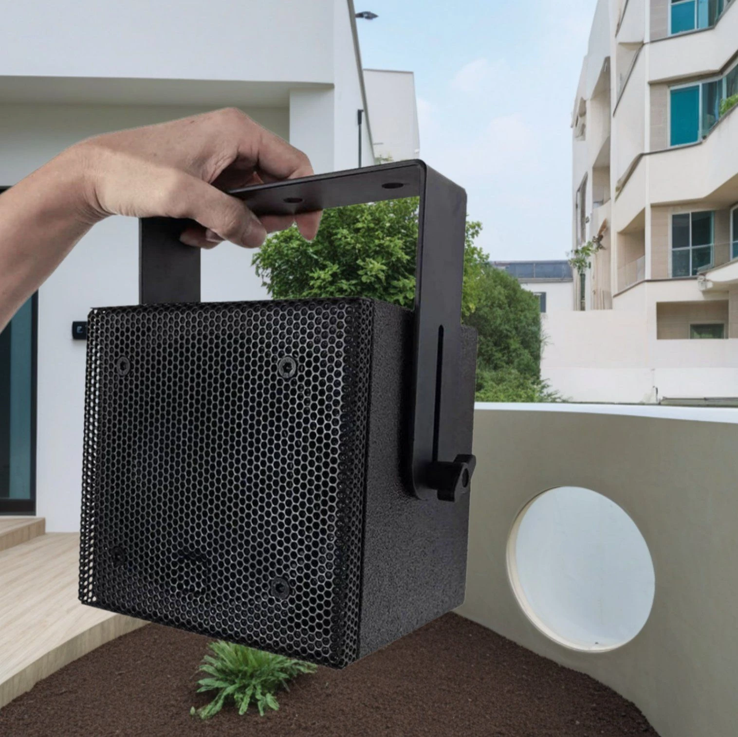 5 Inch Coaxial Passive PA Speaker 150W 16ω Compact Full Range Loudspeaker 110° Coverage Birch Cabinet for Conference Home KTV Bar Monitor Sound