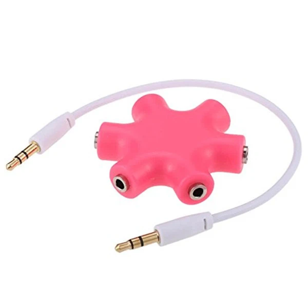 5-Jack Multi Headphone Audio Splitter
