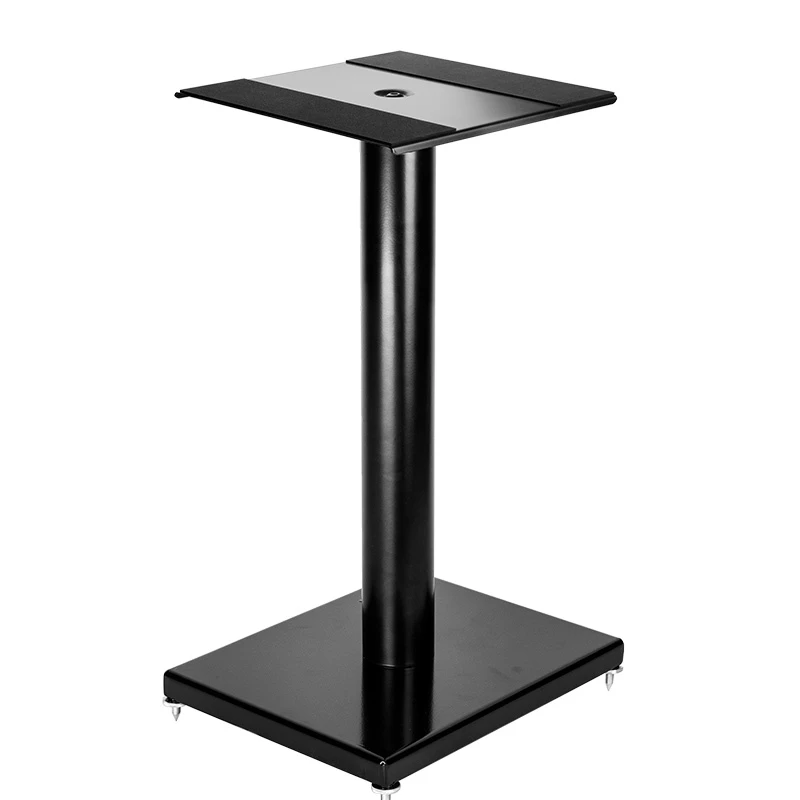 50cm Metal Heavy Duty Black Home Theater Floor Book Shelf Speaker Stand for Monitor Speaker