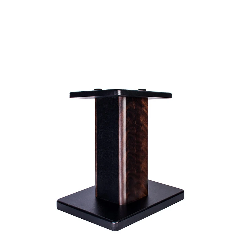 50cm Quality Black Home Theater Floor Wood Bookshelf Speaker Stand for HiFi Speaker