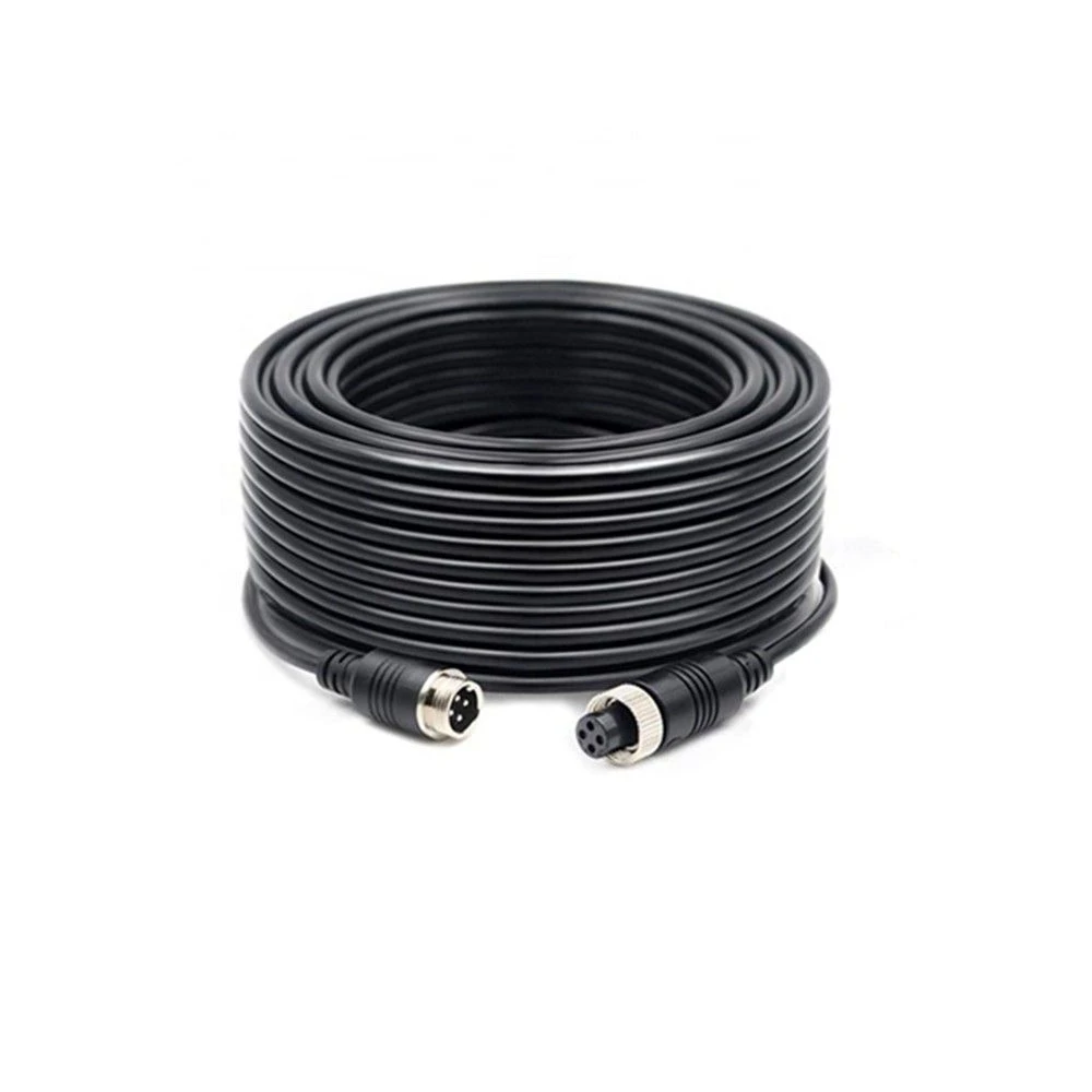 5m 10m 15m 20m M12 Aviation Connector Cable 2 3 4 5 6 7 8pin Male Female Extension Wire for RV Trailer Coach Reverse Camera Waterproof Vehicle Monitoring Cable