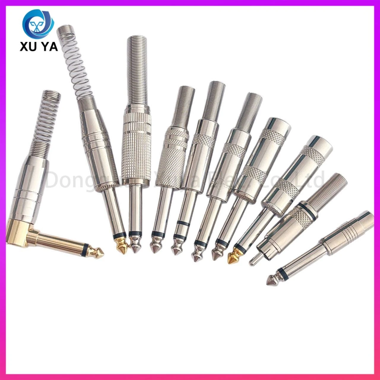 6.3/6.35mm Ts Mono Male Audio Plug Durable Repeated Plugging Design Welded Connection Connector for Entertainment Audio Equipment and Vocal Microphone