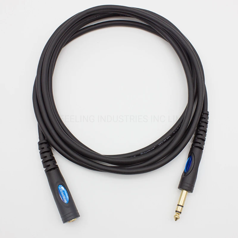 6.35mm 1/4 Inch Female to Male Plug AV Cable Mic Wire (FMC26)