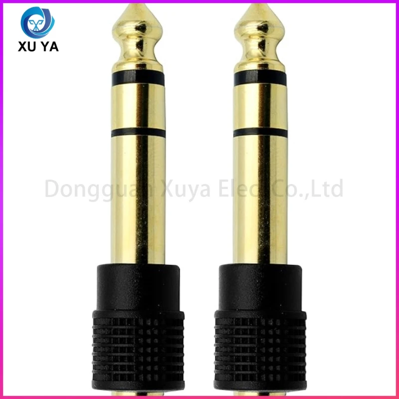 6.35mm 1/4″ Male to 3.5mm 1/8″ Female Stereo Audio Adapter Gold Plated Plug for Guitar AMP, Headphones, Microphone, Home Theater and Mixer