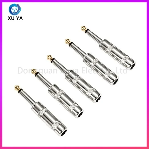 6.35mm 1/4″ Ts Mono Male Plug Heavy Duty Solder Type Audio Connector for Guitar Microphone Speaker DIY Soldering Required