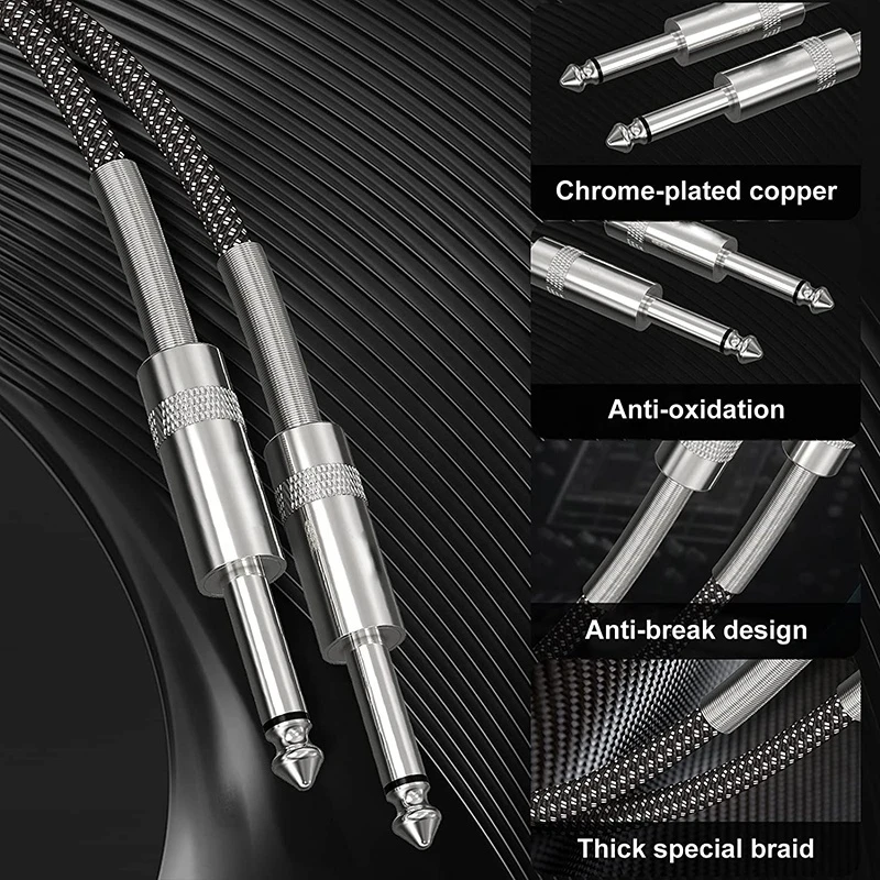 6.35mm Male-Male Guitar Audio Cable