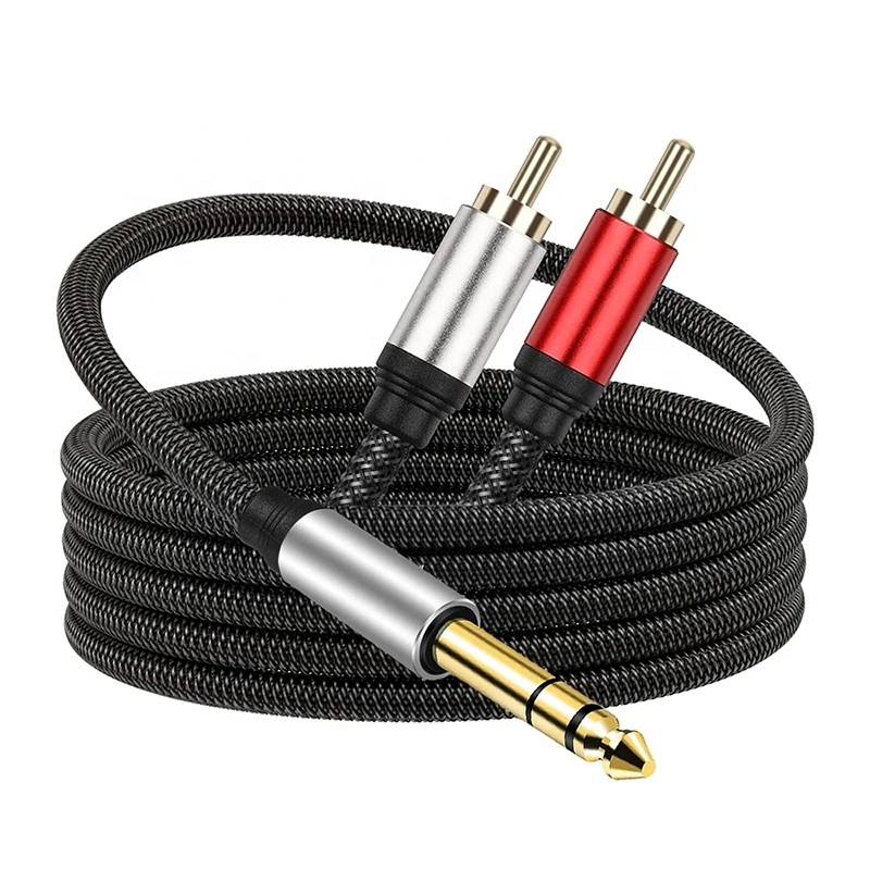 6.35mm Trs to Dual RCA Male Audio Cable