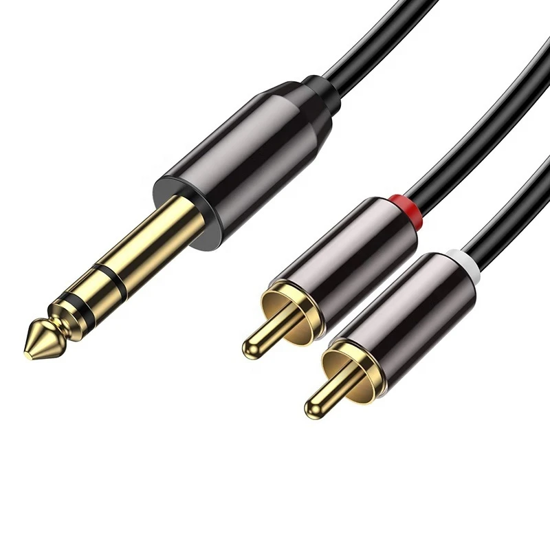 6.35mm to Dual RCA Male Audio Y Cable