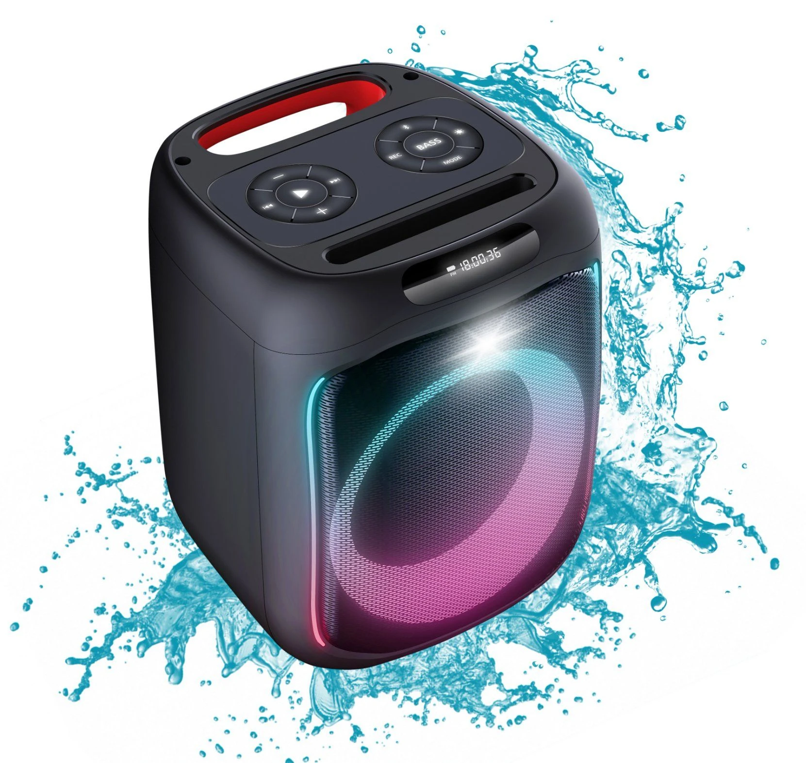 6.5 Inch Wholesale Handheld Party Audio Outdoor Waterproof Heavy Bass Bt Sound Box Portable Speaker