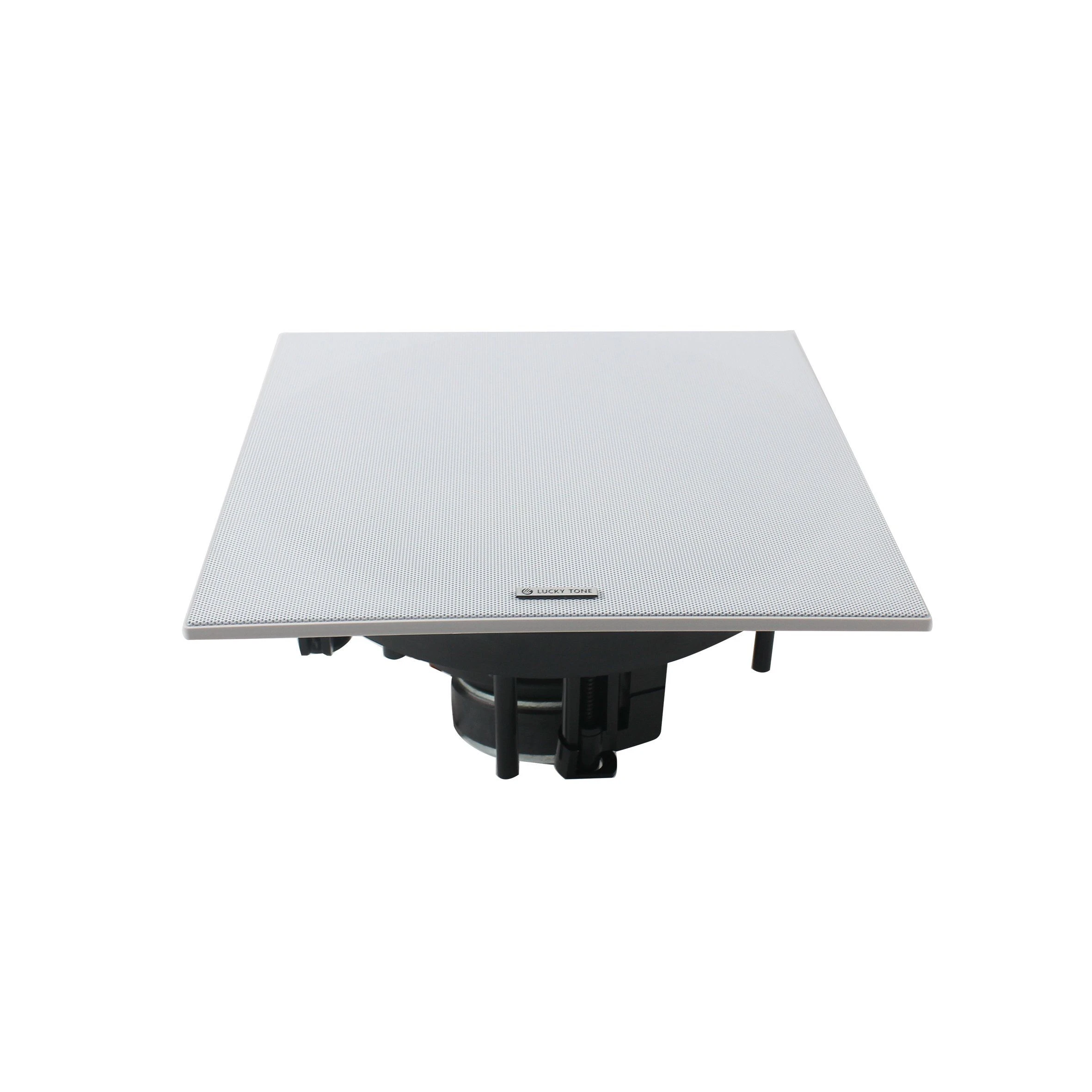 6.5 Inches Frameless Stereo Coaxial Ceiling Speakers with Square Grill for Meeting Room Halls Hotels School 8ohm