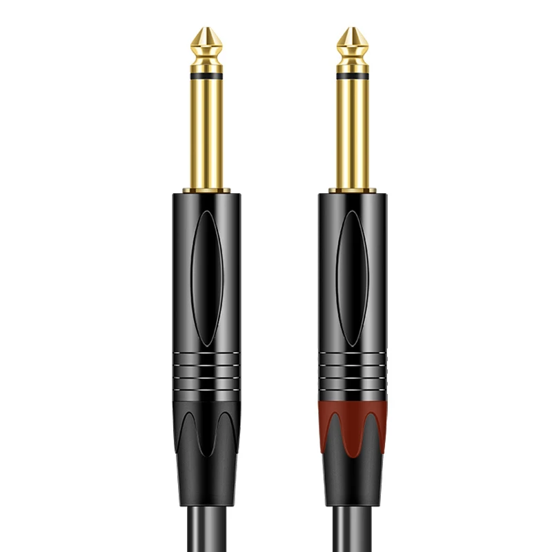 6.5 Three-Core and Two-Core Audio Cable – Male-to-Male Connection Cable for Electric Guitar Tuning Console, Microphone, Power Amplifier and Audio Equipment