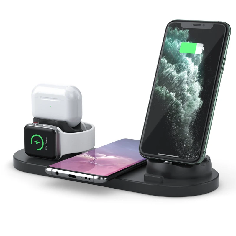 6 in 1 Wireless Fast Charger for iPhone Apple Watch Headset