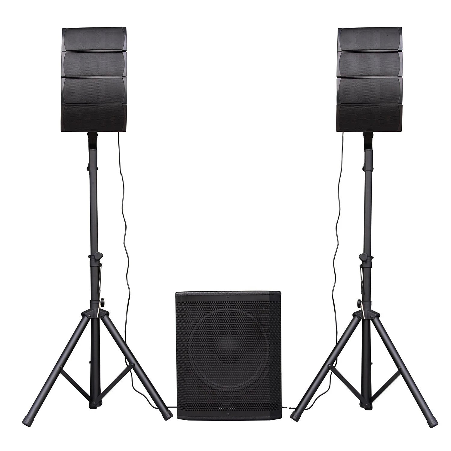 600W 12″ Speaker Subwoofer Karaoke Speaker Sets Powered 2.1 Channel Bluetooth Indoor Party Loudspeaker