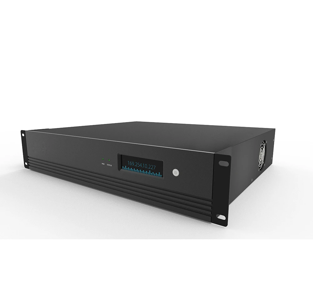 64 in 64 out DSP Professional Dante Audio Matrix Sound Processor with Two 4-Channel Aec Input Cards, Microphone / Line Input for PA Public Address System