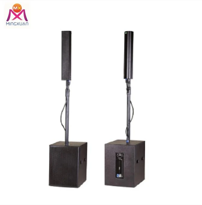 640 Watt PRO Active 4 Inch Top 12 Inch Subwoofer Speaker Column System with DSP Two Way Amplifier