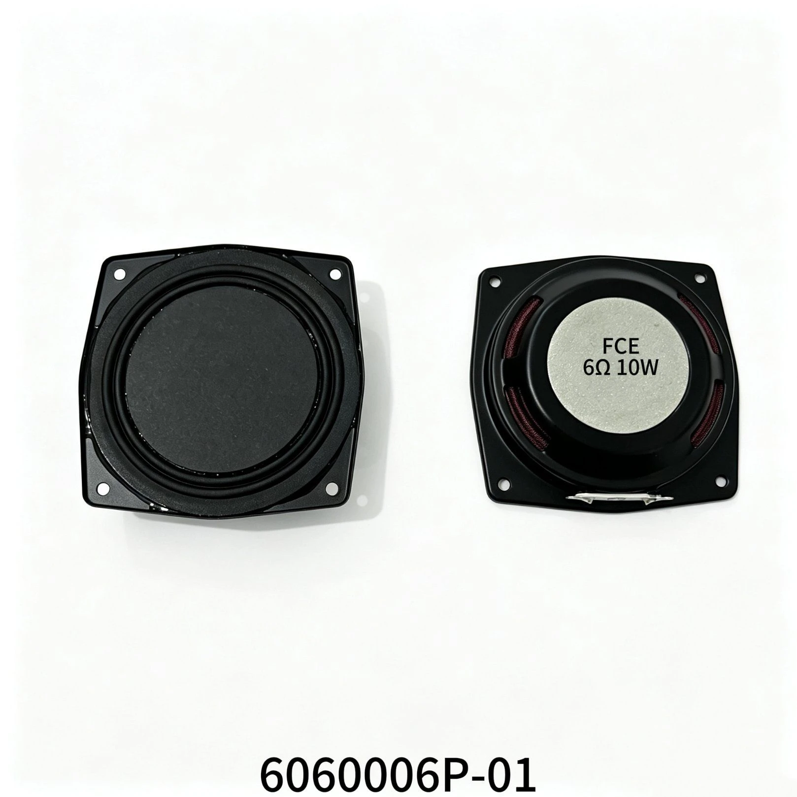 6ohm 10W Square Honeycomb Cone Speaker with Rubber Surround for Multimedia