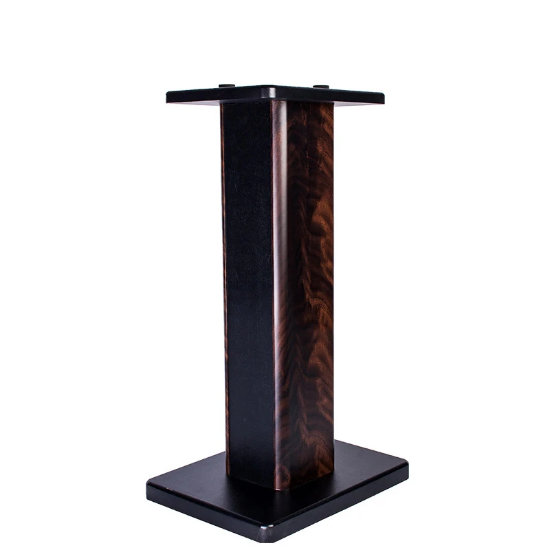 70cm Quality Black Home Theater Floor Wood Bookshelf Speaker Stand for HiFi Speaker