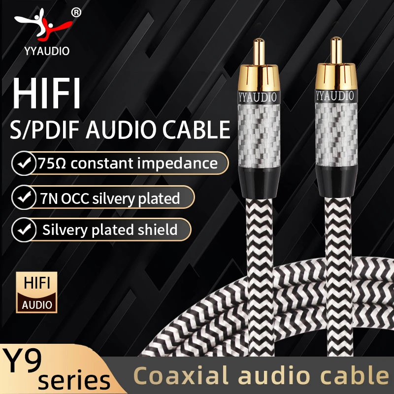 75-Ohm Oxygen-Free Copper Silver-Plated Q9 BNC RCA Coaxial Cable