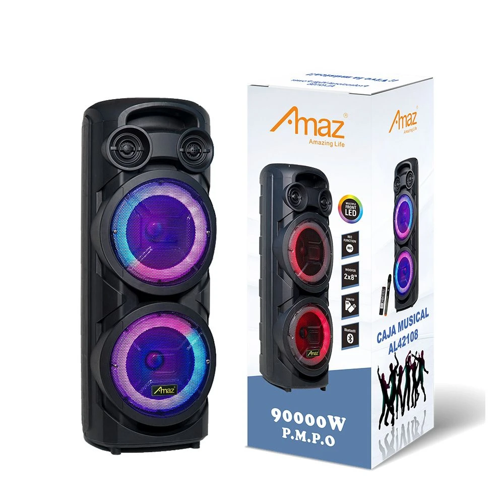 8*2 Inch Sub-Woofers Outdoor Trolley True Wireless Karaoke Stereo Speaker
