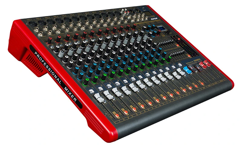 8 Channel DJ Mixer Audio Professional Power Mixing Amplifier Digital Mixer +48V Phantom