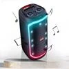 8-Inch Outdoor Portable Blue-Tooth5.0 LED Colorful Flashing Light Speakers Party DJ Trolley Karaoke Speaker
